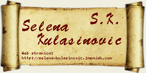 Selena Kulašinović vizit kartica